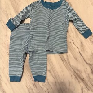 Lake Striped Blue Baby Pajamas